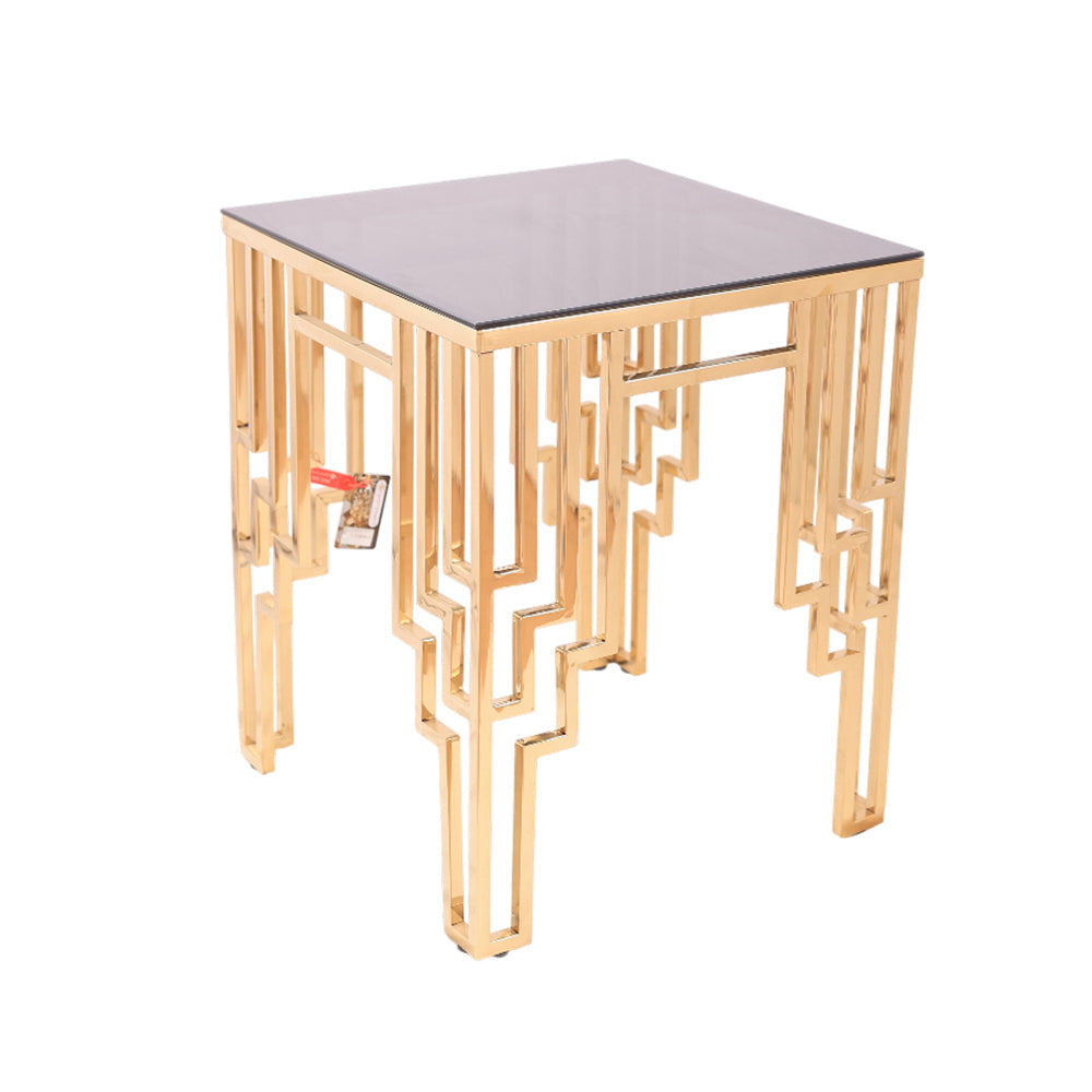 Table, stainless steel, 50×60cm Gold PVD - ترابيزه، استالس ستيل، 50×60 سم دهبي PVD